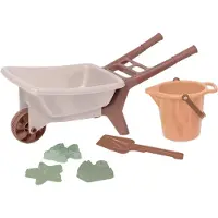 Plasto Kruiwagenset Zandkleur 56 cm - Zandspeelset - Inclusief Accessoires - 1,4 Liter - Special Edition Zachte Neutrale Kleuren - BPA-vrij - Gemaakt in Finland - Vanaf 1 Jaar