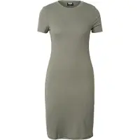 Urban Classics Mini-jurk - Ladies Basic Slim Fit T-Shirt Dress - XS tot XL - voor Vrouwen - olijf - Maat XS