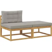 vidaXL 2 Stuk Buiten Voetenbank Polyester Wit