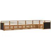 vidaXL Buiten bank set 6 pcs Naturel 406 x 168,5 x 73 cm