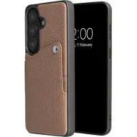 Selencia Riva Backcover met Pashouder voor de Samsung Galaxy S26 Plus - Mocha Brown