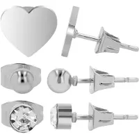 Akzent dames oorbel Oorknopjes oorbellen Edelstahl zilver dames waterbestendig