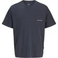 Jack & Jones JUNIOR T-shirt met backprint donkerblauw Jongens Katoen Ronde hals - maat 128