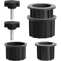 OEM Reserveonderdelen voor parasols - 4 stuks parasolringen en 2 stuks schroeven voor handgrepen - Accessoires voor patio sets voor balkon en terras (zwart) - 6 stuks