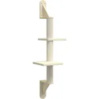 Syfax Kattenmeubel wandgemonteerd met krabpaal 108 cm crèmekleurig