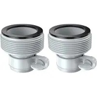 OEM Zwembadadapter - Universele adapter - Reparatie voor zwembaden - Universele maat, geschikt voor diverse modellen - 2 stuks - Zilver