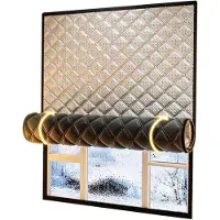 OEM Winddichte en warmte-isolerende gordijnen voor raamdecoratie, met klittenbandsluiting (130 cm x 150 cm), geschikt voor winterisolatie, bieden warmte- en koude-isolatie.