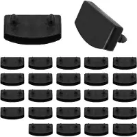 OEM Set van 24 zwarte kunststof lattenbodemaccessoires voor bedframe - Kunststof framekapjes voor vervanging (54 mm x 10 mm) - Voor het bevestigen van lattenbomen.