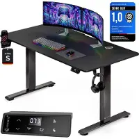 Casaria Elektrisch Verstelbaar Gamingbureau 120x60 cm USB-C/A