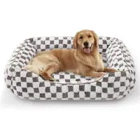OEM Hondenbed voor grote honden, antislip hondenbed, wasbaar hondenmandje, pluche hondenmandje, geschikt voor grote Labrador- en Duitse herdershonden, afmetingen: 89x63x23 cm