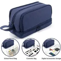 OEM Kunststof etui - Oxford/canvas - Zwart - Geschikt voor jongens en meisjes - Waterbestendig - Gemakkelijk schoon te maken - Elegant en georganiseerd - Donkerblauw