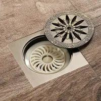 OEM Koperen zeepdispenser, vierkant, met geurfilter, zeepdispenser voor badkamer, groot formaat 10 x 10 cm, accessoire voor de badkamer