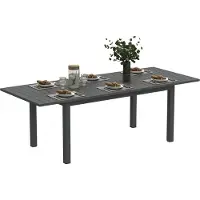 Outsunny Gartentisch Aluminium Grau