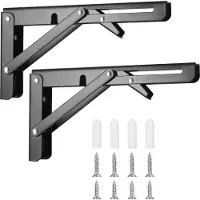 OEM Opklapbare bureauconsole - Robuust, ruimtebesparend - 1 stuk - Zilver - RVS