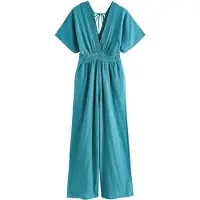 Next Jumpsuit cyaan blauw