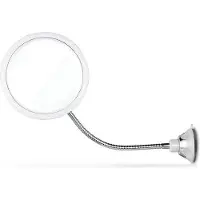 OEM Spiegel voor in de douche, geschikt voor bevestiging aan een muur of deur, met handgrepen, flexibel, 17 cm