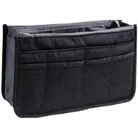 OEM Nylon handtas organizer met 13 vakken, zwart