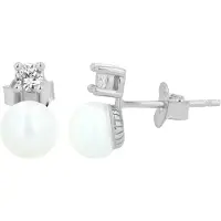 Akzent dames oorbel "Alma" van 925 Sterlingzilver, gerhodineerd, duurzaam