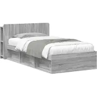 vidaXL Bedombouw met opslag Grijs Sonoma 100 x 200 cm Bewerkt hout
