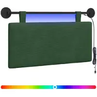 vidaXL Hangend hoofdbord Jungle Groen Corduroy stof