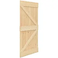 vidaXL Schuifdeur NARVIK Naturel en Zwart 90 x 210 cm (213,5 cm)