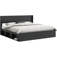 vidaXL Bedframe met opbergruimte en hoofdbord 2 st Bewerkt hout