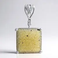 Cavill - Hanger 925 Sterling Zilver - Glitter Agaat 12,11 ct & Witte Topaas 0,011 ct - Antiek Kussen Cabochon - Elegante Dames Sieraad