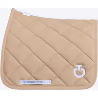 Cavalleria Toscana Diamond Quilted Jersey Zadeldek Full Taupe