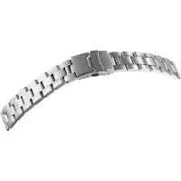 Engelhard Engelhardt Engelhardt heren vervangende armband 8100127 Horlogeband van roestvrij staal, zilverkleurig, 18 mm
