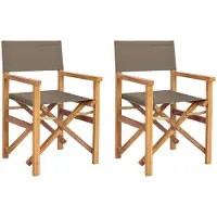 vidaXL Regisseursstoel 100% Polyester Solid-Teak