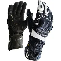 MUGENRACE Cowy Zwart Witte Handschoenen Maat S