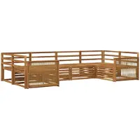 vidaXL Buiten bank set 6 st Naturel Massief Acacia Hout