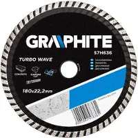 Graphite Tarcza - Diamantzaagblad - 180mm - Turbo Wave - Bouw