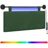 vidaXL Hangend hoofdbord Met LED-verlichting Jungle Groen