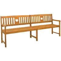 vidaXL Tuinbank Naturel 220 x 55,5 x 90 cm Massief Acacia Hout