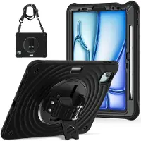 Rixus RXTC08 Anti Shock Case For Apple iPad Pro 13 inch (2024) Black