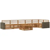 vidaXL Buiten bank set 7 st Naturel Massief Acacia Hout