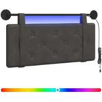 vidaXL Hangend hoofdbord Zwart Antiek PU