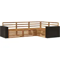 vidaXL Buiten bank set 4 st Naturel Massief Acacia Hout
