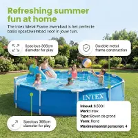 Intex Framezwembad, rond - 366x76 cm - 6-delig, model S20432
