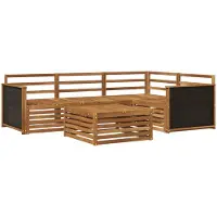 vidaXL Buiten bank set 5 st Naturel Massief Acacia Hout