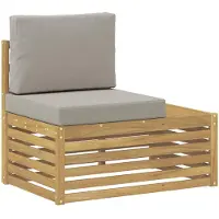vidaXL Buiten eindsofa Massief Acacia Hout Wit