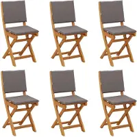 vidaXL Bistrostoelen voor buiten 6 pcs Donkergrijs 38 x 46 x 85 cm