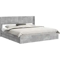 vidaXL Bedframe met opbergruimte en hoofdbord 2 st Bewerkt hout