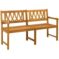 vidaXL Tuinbank Naturel 150 x 55,5 x 90 cm Massief Acacia Hout