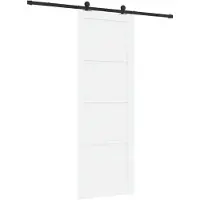 vidaXL Schuifdeur ORKDAL Wit 83 x 232 cm Massief grenenhout