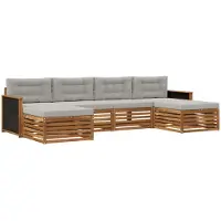 vidaXL Buiten bank set 6 st Massief Acacia Hout