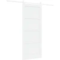 vidaXL Schuifdeur ORKDAL 83 x 202 cm Massief grenenhout Wit