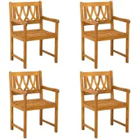 vidaXL Tuinstoelen 4 st Naturel Massief Acacia Hout