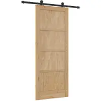 vidaXL Schuifdeur ORKDAL 86 x 211 cm Massief grenenhout Naturel